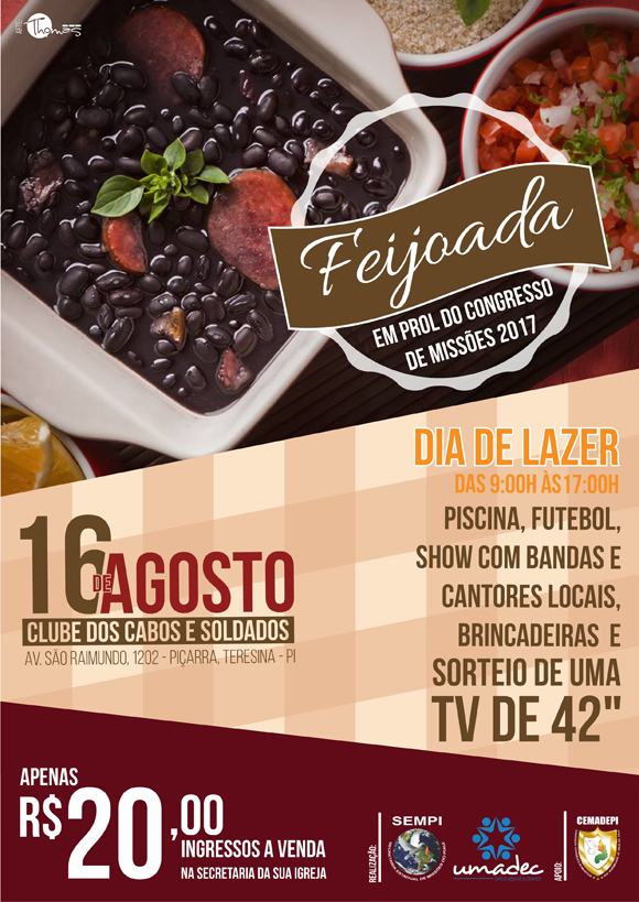 Feijoada em prol do Congresso de Missões 2017