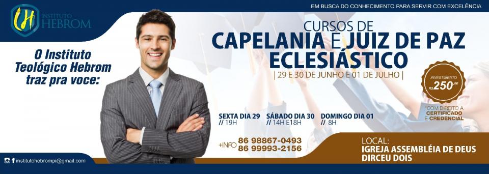 Cursos de: Capelania e Juiz de Paz