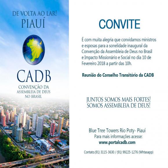 CONVITE e AGENDA CADB