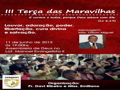 III Terça das Maravilhas na Igreja Assembleia de Deus no Manoel Evangelista II