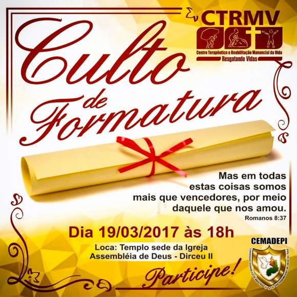 CULTO DE FORMATURA 